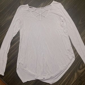 AEO Periwinkle Soft & Sexy Long Sleeve Shirt